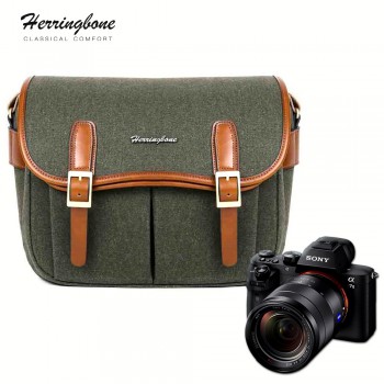 Túi máy ảnh Herringbone Maniere Large (Olive)